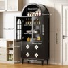 Docred Arched cabinet Bookshelf Bookcase Storage with Tempered Glass Doors Versatile Kitchen Cabinets,71'' Tall Food Pantry for Living Dining Room - 2 of 4