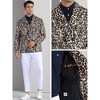 INSPIRE CHIC Men's Party Festival Peak Lapel Double-Breasted Animal Print Blazer - 4 of 4