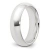 Black Bow Jewelry 6mm Sterling Silver Polished Domed Comfort Fit Band - 4 of 4