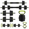 4 In 1 Adjustable Dumbbell Set, 44 Lbs Free Weight Set with Connector, Adjustable Weight Barbell, Push Up Stand, Fitness Exercise Equipment - 3 of 4