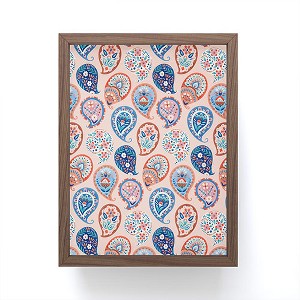 Pimlada Phuapradit Floral Paisley Half Drop Framed Mini Art Print 4" (H) x 3" (W) x 1" (D) - Society6 - 1 of 3