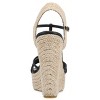 Journee Collection Womens Yara Buckle Espadrille Wedge Sandals - 3 of 4