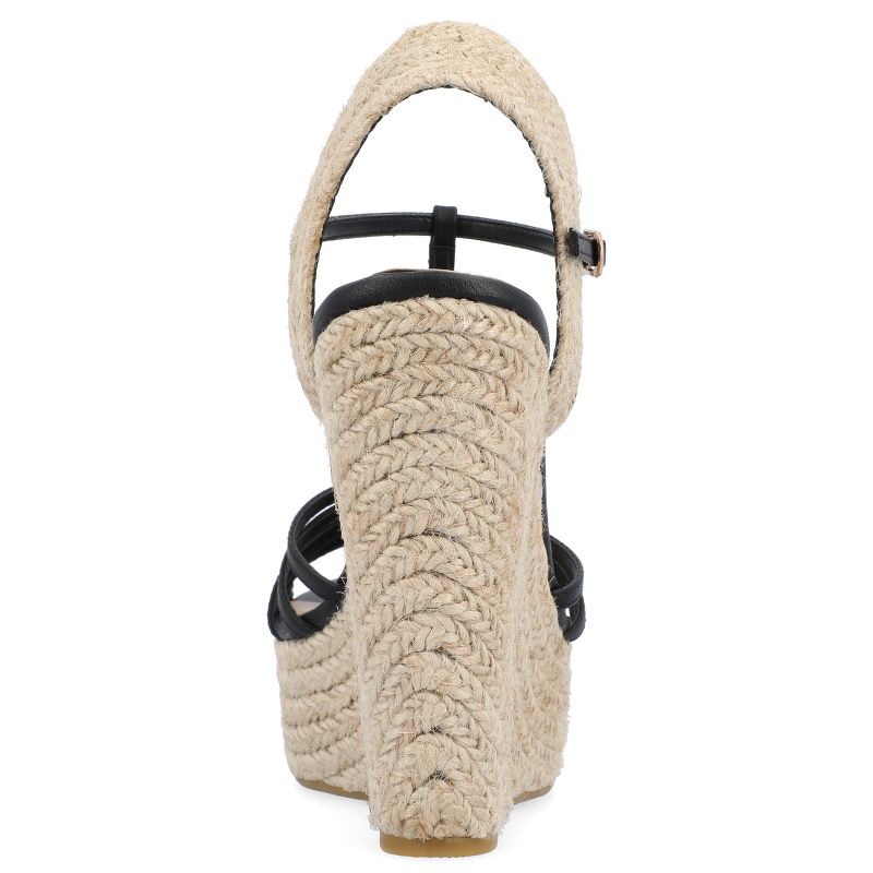 Journee Collection Womens Yara Tru Comfort Foam Buckle Espadrille Wedge Sandals, 4 of 11