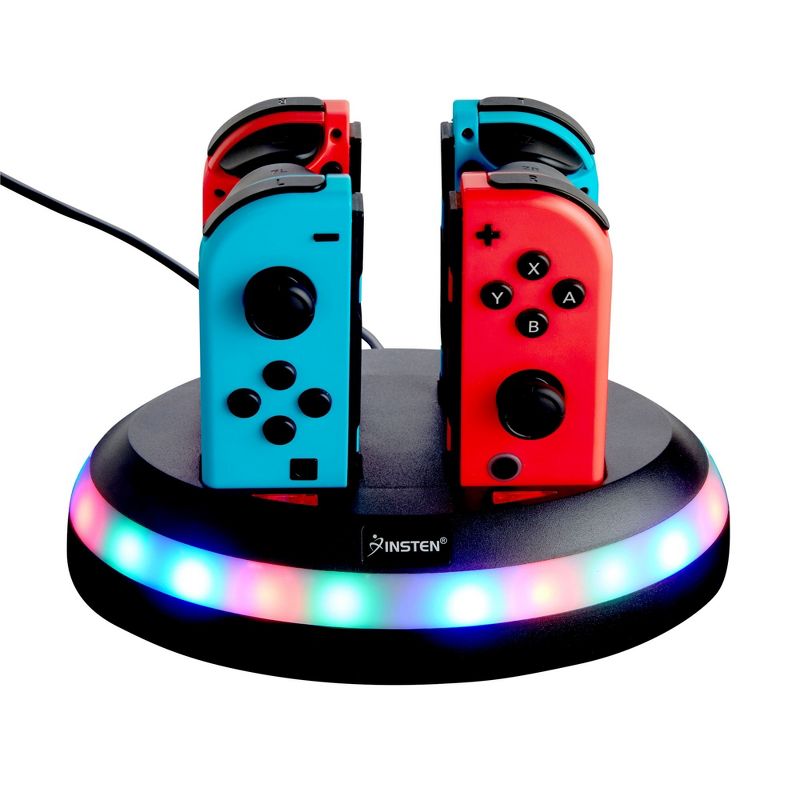 Insten 4-in-1 Charger for Nintendo Switch & OLED Model Joycon Controller, Joy Con Docking Station RGB Charging Dock Accessories, 5 of 10