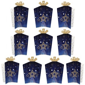 Big Dot of Happiness Starry Skies - Table Decorations - Gold Celestial Party Fold and Flare Centerpieces - 10 Count - 1 of 4