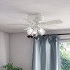 Hunter Fans 42" Crestfield Lighted Ceiling Fan Fresh White with Drifted Oak Blades, Integrated LED, Pull Chain Control - 3 of 3