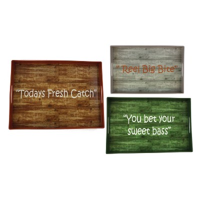 Beachcombers Reel Life Serving Tray Trio