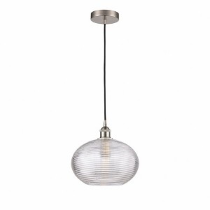 Ithaca - 1 Light Cord Hung Mini Pendant In Industrial Style-10.75 Inches Tall and 12 Inches Wide - 1 of 1