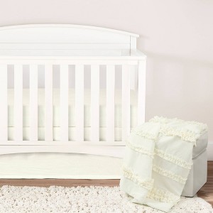 Lush Décor Crib Bedding Set Belle Embellished Soft Baby/Toddler - Ivory - 3pc - 1 of 4