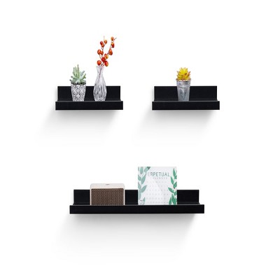 Syemin Decorative Wall Shelf Floating Shelves Wall Mounted Wood Shelves Hanging Shelf Storage Decor Floating Shelves Wall, White, 2.36"*5.91"*1.97"