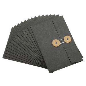 Unique Bargains Sturdy Paper Blank Card Envelopes with String Tie Closure 15 Pcs - 1 of 4