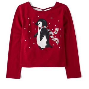 The Children's Place Girls Long Sleeve Sequin Cross Back Top - 1 of 4