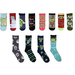 Hypnotic Socks Star Wars Mandalorian The Child Womens 12 Days of Socks in Advent Gift Box - 1 of 3