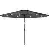 Pure Garden 10' Octagon Outdoor Patio Market Umbrella with Lights - 2 of 4