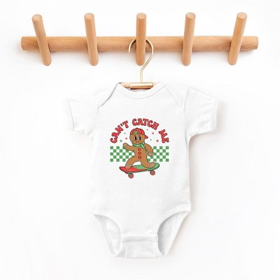 The Juniper Shop Gingerbread Man Skateboard Baby Bodysuit