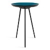 Kate and Laurel Laranya Round Metal Side Table, 15x15x22.5, Teal and Black - 3 of 4
