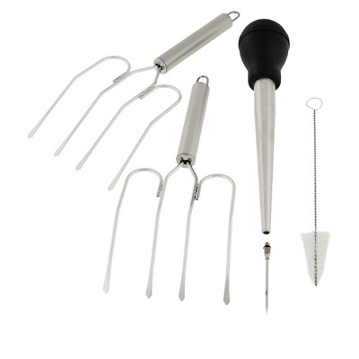 Wolfgang Puck 7-piece Bbq Utensil Set With Apron Refurbished : Target