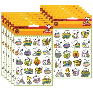 Eureka® Peanuts® Easter Theme Stickers, 120 Per Pack, 12 Packs - 1 of 2