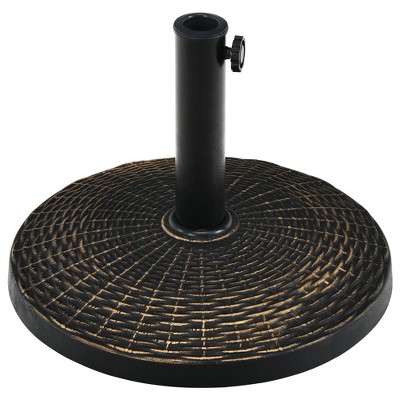 Costway 22 lbs Round Resin Patio Umbrella Base Stand Holder w/ Adjustable Knob