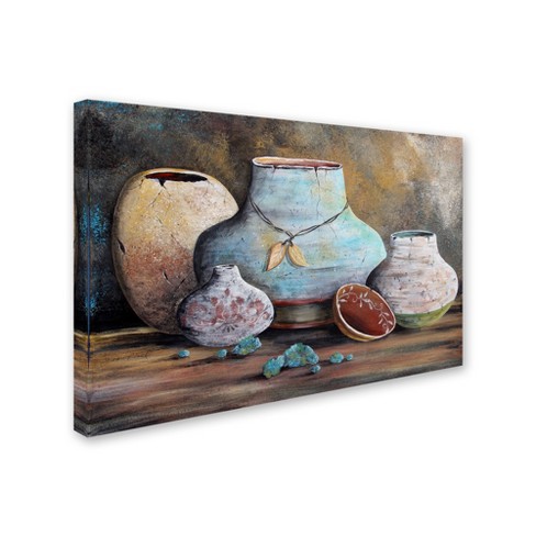 Trademark Fine Art -Jean Plout 'Clay Pottery Still Life 2' Canvas Art - image 1 of 3