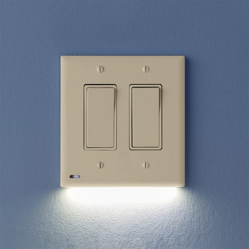 Feit Electric Feit Smart 3-way LED Rocker Light Dimmer with Wall Plate,  White in the Light Dimmers department at