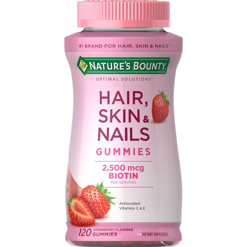Nature's Bounty Hair, Skin & Nails Gummies with Biotin - Strawberry, 6 of 10