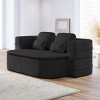 KWPZQEB 75'" 2-in-1 Sofa with Multi Functional Blanket, Floor Folding Sofa Bed with 2 Pillows, Convertible Upholstered Sofa Bed for Living Room - 3 of 4