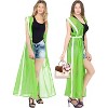 LA LEELA Women's Summer Vacation Beachwear Long Bathing Suit Open Front Soft Beach Holiday Swimwear Coverups Duster Cardigan - 3 of 4