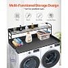 VEVOR Washer Dryer Countertop with 2-Tier Shelf, 54" x 27" Wooden Washer and Dryer Countertop with Anti-Slip Pads, Water-Resistant ,Black - 3 of 4