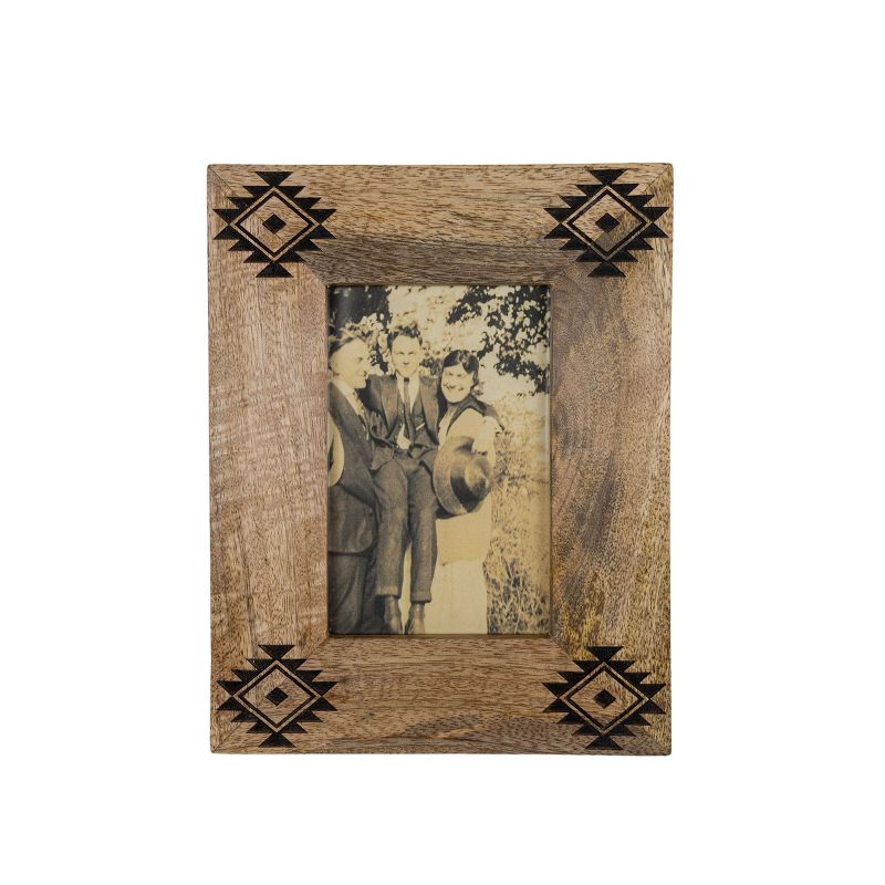 4X6 Inch Southwest Pattern Picture Frame Wood, MDF & Glass by Foreside Home & Garden, 1 of 7
