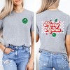 Simply Sage Market Women's Merry Mama Checkered Front and Back Short Sleeve Graphic Tee - 2 of 4