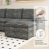 Garvee 108" Modular Sectional Couch, Comfy Cloud Couch with Movable Ottoman, Modern L Shaped Sofa Deep Seat, for Living Room, Apartment, Dark Grey - 3 of 4