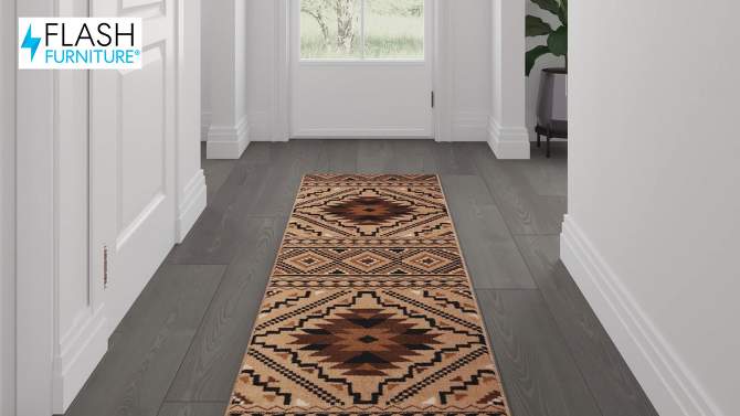 Flash Furniture Marana Collection Southwestern Area Rug - Olefin Rug with Cotton Backing - Entryway, Living Room, Bedroom, 2 of 11, play video