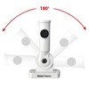 Yescom Adjustable Flag Pole Holder Wall Mounted Bracket Aluminum 180 Degree 1" Diameter White - 4 of 4