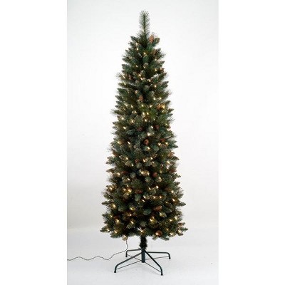 Northlight 4.5' Pre-Lit Yorkville Pine Pencil Artificial Christmas Tree - Clear Lights