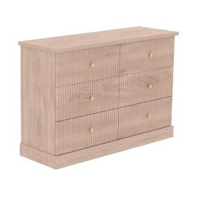 6 Drawer Dresser, Wooden Storage Cabinet for Bedroom Living Room Nursery - 1 of 1
