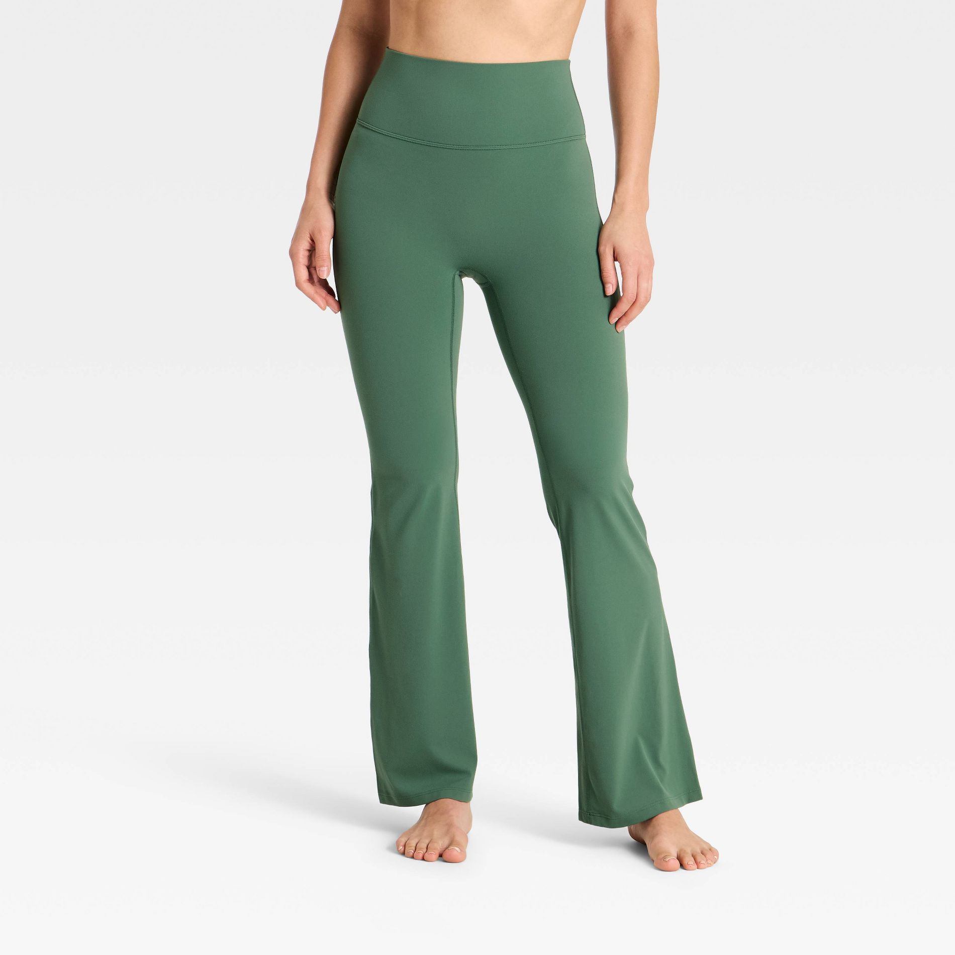 Women's Everyday Soft Ultra High-Rise Flare Leggings - All In Motion™ Dark Green XS