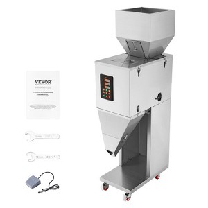 VEVOR Particle Filling Machine, 0.022-2.2 lbs/10-1000g, Automatic Filler Machine with Foot Pedal, Stainless Steel Weighing Filling Machine,Silver - 1 of 4