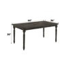 Vynxaria Claudia II Weathered Gray Dining Table – Timeless Wooden Top, Turned Legs for Modern & Traditional Spaces - 4 of 4