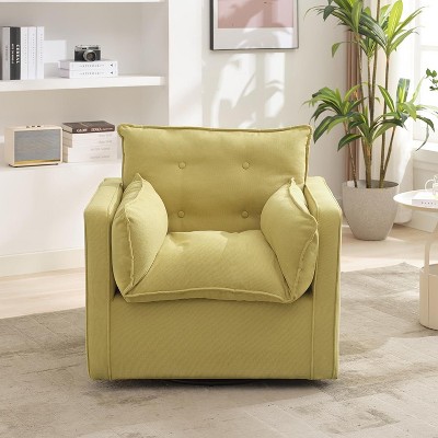 Oversized Swivel Accent Chair, 360-Degree Rotation Comfortable Seating, Single Bedroom Sofa Chair High Back, Wide Seat