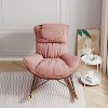 Light Luxury Single Rocking Chair with Washable Seat Cushion for Indoor, Accent Chair for Living Room and Bedroom - The Pop Home - 3 of 4