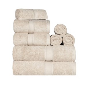 Luxury Cotton Heavyweight Ultra-Plush 8 Piece Towel Set by Blue Nile Mills - 1 of 4