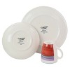 Gibson Home Richvale 12 Piece Round Durastone Dinnerware Set in Red - 3 of 4