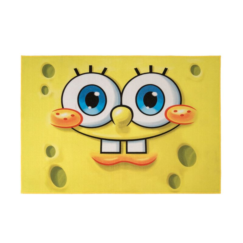Nickelodeon SpongeBob Square Pants 5&#39;x7&#39; Kids&#39; Rug Yellow, 1 of 6