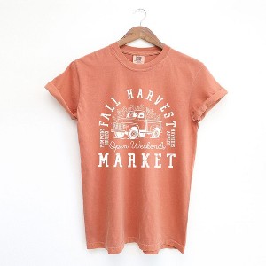 Simply Sage Market Women's Fall Harvest Market Short Sleeve Garment Dyed Tee - 1 of 4