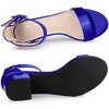 Allegra K Women's Open Round Toe Block Low Heels Ankle Strap Sandals - 4 of 4