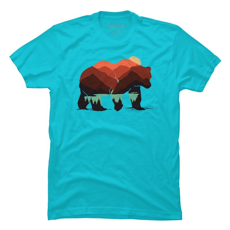 Men's Design By Humans stay wild BEAR By Sebasebi T-Shirt, 1 of 4