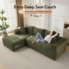 108" Cloud Sectional Couch with L-Shape Chaise, Modern Modular Sofa with Deep Seat, Boneless Cloud Couches for Living Room Bedroom - 4 of 4