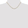 Black Bow Jewelry 2.2mm, 14k Yellow Gold Diamond Cut Solid Cable Chain Necklace - 2 of 4