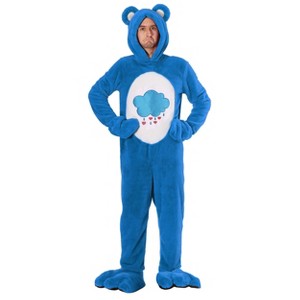 HalloweenCostumes.com 2X  Men  Plus Size: Care Bears Deluxe Grumpy Bear Costume., White/Blue - 1 of 4